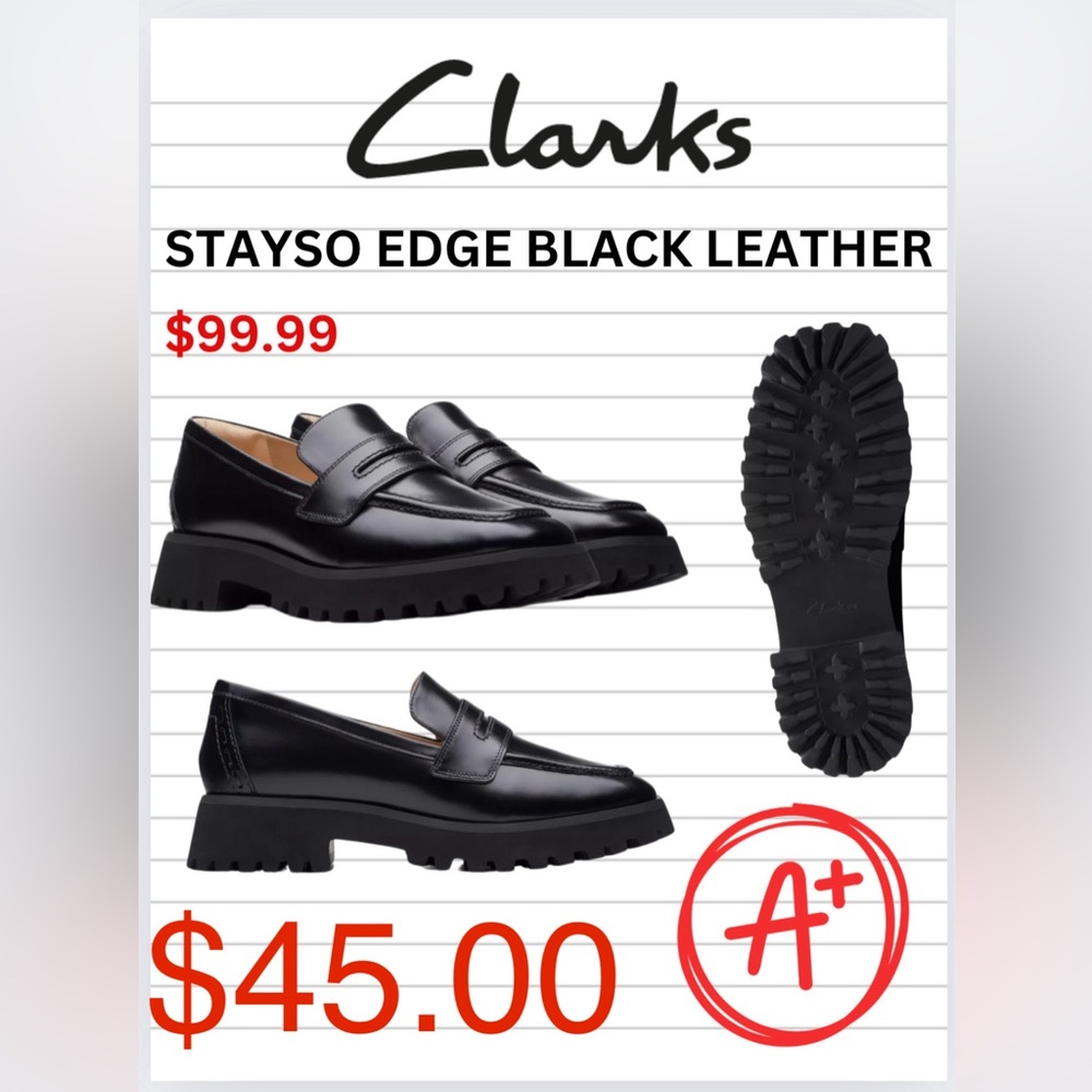 STAYSO EDGE BLACK LEATHER NWOT